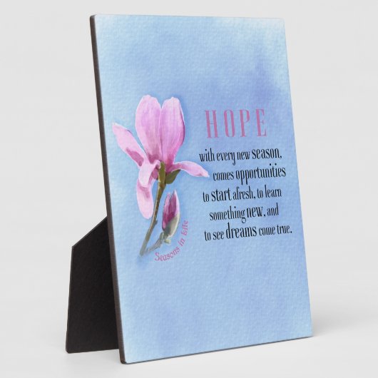 Hoffnung blühen fotoplatte (Seite)