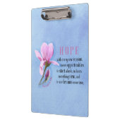 Hoffnung blühen klemmbrett (Links)