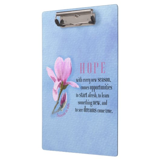 Hoffnung blühen klemmbrett (Links)