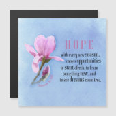 Hoffnung blühen magnetkarte (Vorne/Hinten)