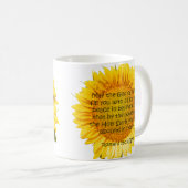 Hoffnung Blüten: Römer 15:13 Sonnenblumen-Tasse Kaffeetasse (VorderseiteRechts)