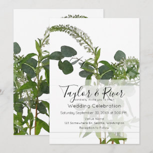 "Hoffnung" Botanische Aquarellmalerei mit Eukalypt Einladung