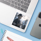 Hoffnung / Briefträger / Endlose Straße Aufkleber (Laptop mit iPhone)