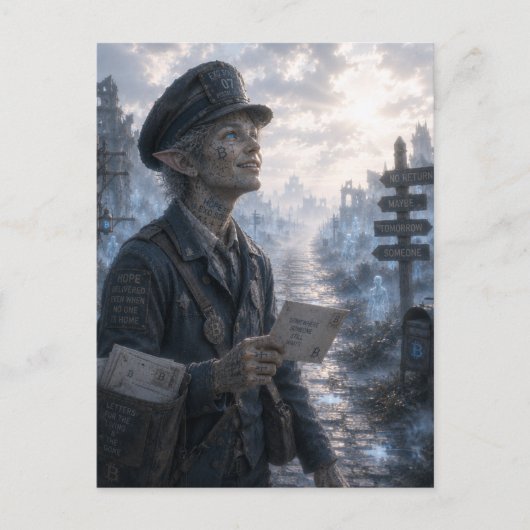 Hoffnung / Briefträger / Endlose Straße Postkarte (Vorderseite)