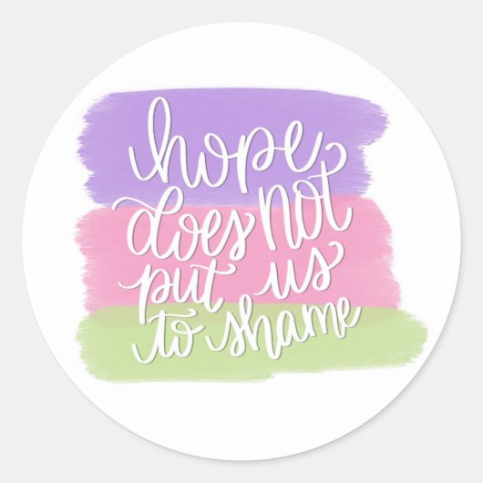 Hoffnung bringt uns nicht zum Scherz Runder Aufkleber (Vorderseite)