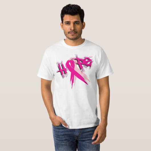 Hoffnung-Brust Krebs T-Shirt (Vorne ganz)
