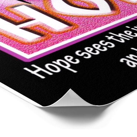 Hoffnung - Chinesisches Symbol Poster (Ecke)