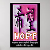 Hoffnung - Chinesisches Symbol Poster (Vorne)