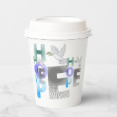 Hoffnung - Christlicher Glaube Inspiration Papiert Pappbecher (Vorderseite)