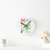 Hoffnung - Christlicher Glaube Inspiration Runde Wanduhr (Zuhause)
