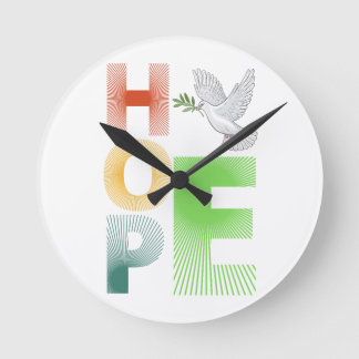 Hoffnung - Christlicher Glaube Inspiration Runde Wanduhr