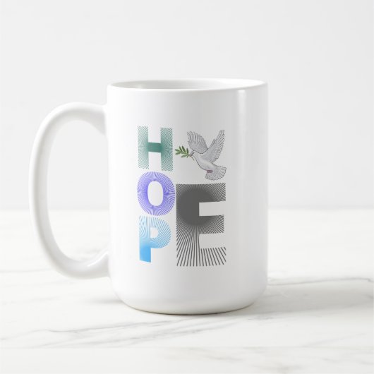 Hoffnung - Christlicher Glaube Inspiration Tasse (Links)