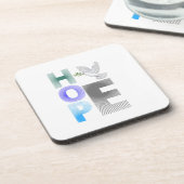 Hoffnung - Christlicher Glaube Inspiration Unterse Getränkeuntersetzer (Linke Seite)