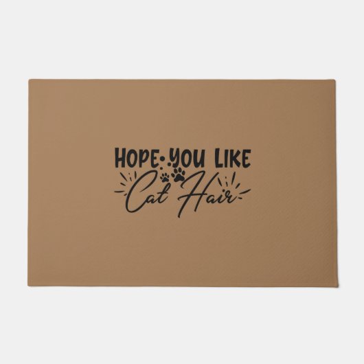Hoffnung, dass du Cat Hair magst Fußmatte (Vorderseite)