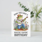 Hoffnung, dass du einen Rotin' Tootin' Birthday Fr Postkarte (Stehend Vorderseite)