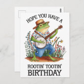 Hoffnung, dass du einen Rotin' Tootin' Birthday Fr Postkarte (Vorne/Hinten)