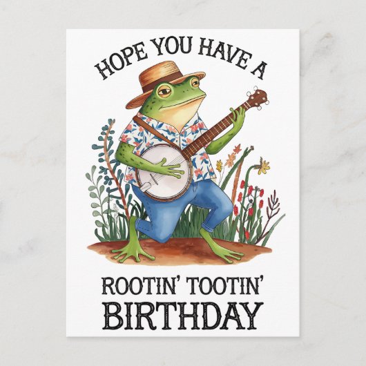 Hoffnung, dass du einen Rotin' Tootin' Birthday Fr Postkarte (Vorderseite)