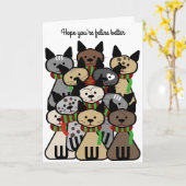 Hoffnung, dass du Feline Better bist Karte (Gelbe Blume)