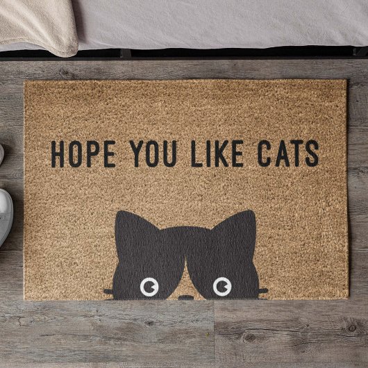 Hoffnung, dass du Katzen magst Fußmatte