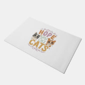 Hoffnung, dass du Katzen magst Fußmatte (Schrägansicht)