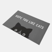 Hoffnung, dass du Katzen magst Fußmatte (Schrägansicht)