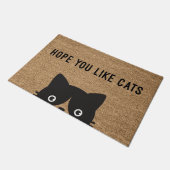 Hoffnung, dass du Katzen magst Fußmatte (Schrägansicht)
