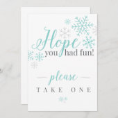 Hoffnung, dass du Spaß hattest Einladung (Vorne/Hinten)