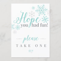 Hoffnung, dass du Spaß hattest