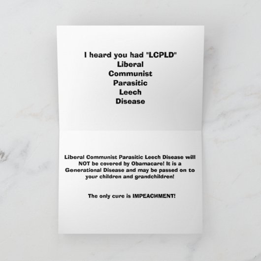 "Hoffnung, dass es dir besser geht! Karte (Innenseite)