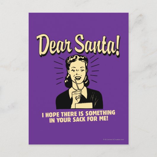 Hoffnung, dass etwas in deinem Sack für mich ist Postkarte (Vorderseite)