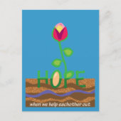Hoffnung, dass wir einander helfen postkarte (Vorderseite)