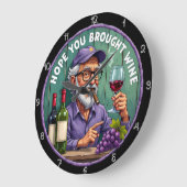 Hoffnung du brachten Wein Alter Mann Große Wanduhr (Winkel)