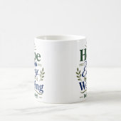 Hoffnung durch die Wartezeit Bibelzitat Kaffeetasse (Mittel)
