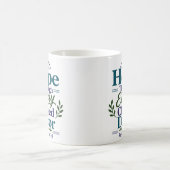 Hoffnung durch jede geschlossene Tür Glaube basier Kaffeetasse (Mittel)