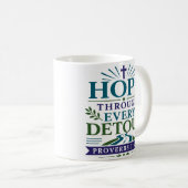 Hoffnung durch jede Umleitung - Christliche Ermuti Kaffeetasse (VorderseiteRechts)