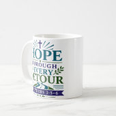 Hoffnung durch jede Umleitung - Christliche Ermuti Kaffeetasse (Vorderseite Links)