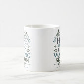 Hoffnung durch jede Wartesperiode Inspirierend Kaffeetasse (Mittel)
