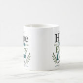 Hoffnung durch jeden Aufstieg Bibelvers-Design Kaffeetasse (Mittel)