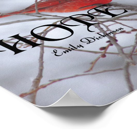 Hoffnung, Emily Dickinson Poster (Ecke)