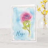 Hoffnung - Ermutigung, Gedanken und Gebete senden Karte (Gelbe Blume)