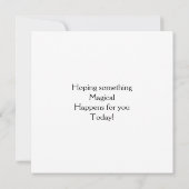 Hoffnung Etwas Magisches passiert für Sie (Rückseite)