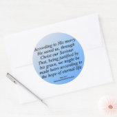 Hoffnung Ewiges Leben Weihnachten Titus 3-4 Runder Aufkleber (Umschlag)