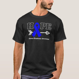 Hoffnung Fibrose-Dysplasie-Bewusstsein Blaues Ban T-Shirt
