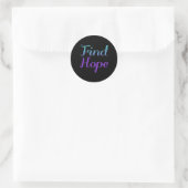 Hoffnung Finden Präventionsdesign Runder Aufkleber (Tasche)