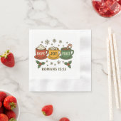 Hoffnung Freude Frieden und Kakao Serviette (Beispiel)