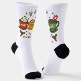Hoffnung Freude Frieden und Kakao Socken
