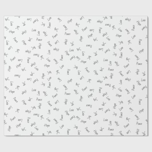 Hoffnung, Frieden, Freude und Liebe Geschenkpapier (Flach)