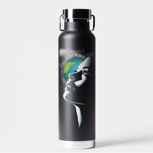 Hoffnung für den Weltfrieden | Drüse Kupfer-Vakuum Trinkflasche (Vorne)
