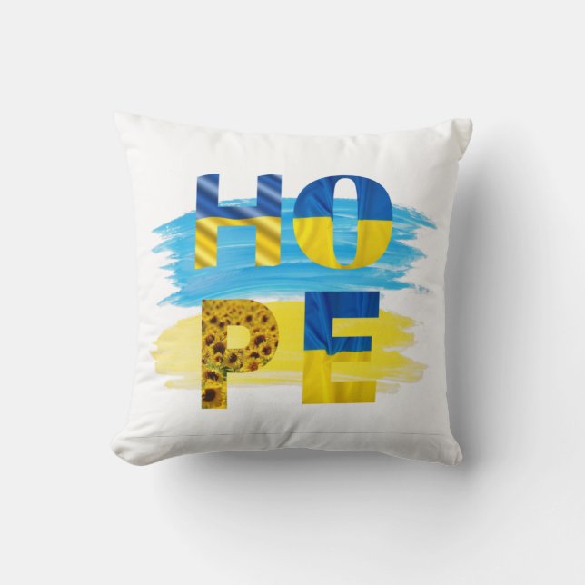 Hoffnung für die Ukraine Kissen (Vorderseite)