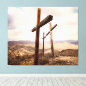 HOFFNUNG FÜR DIE WORLD Stretched Canvas Print Leinwanddruck (Insitu (Holzboden))